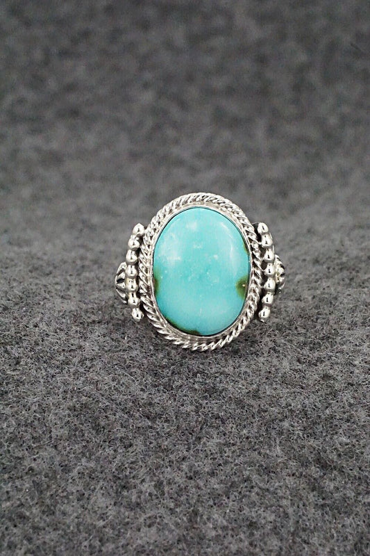 Turquoise & Sterling Silver Ring - Andrew Vandever - Size 7