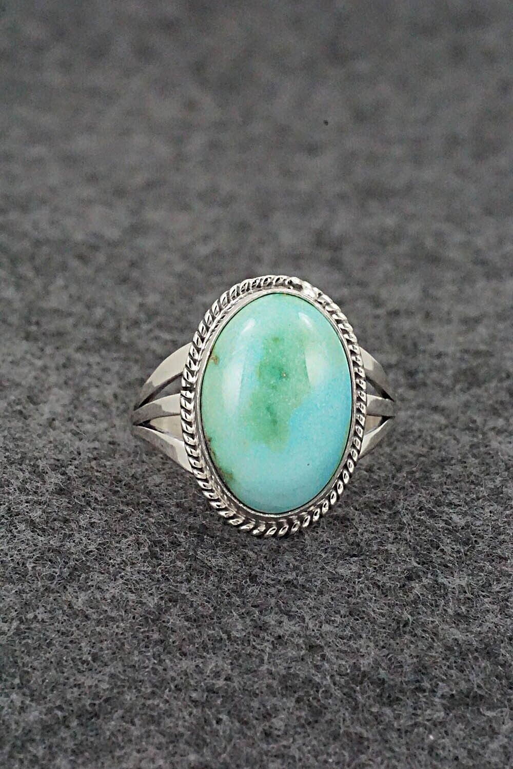 Turquoise & Sterling Silver Ring - Judy Largo - Size 8.75