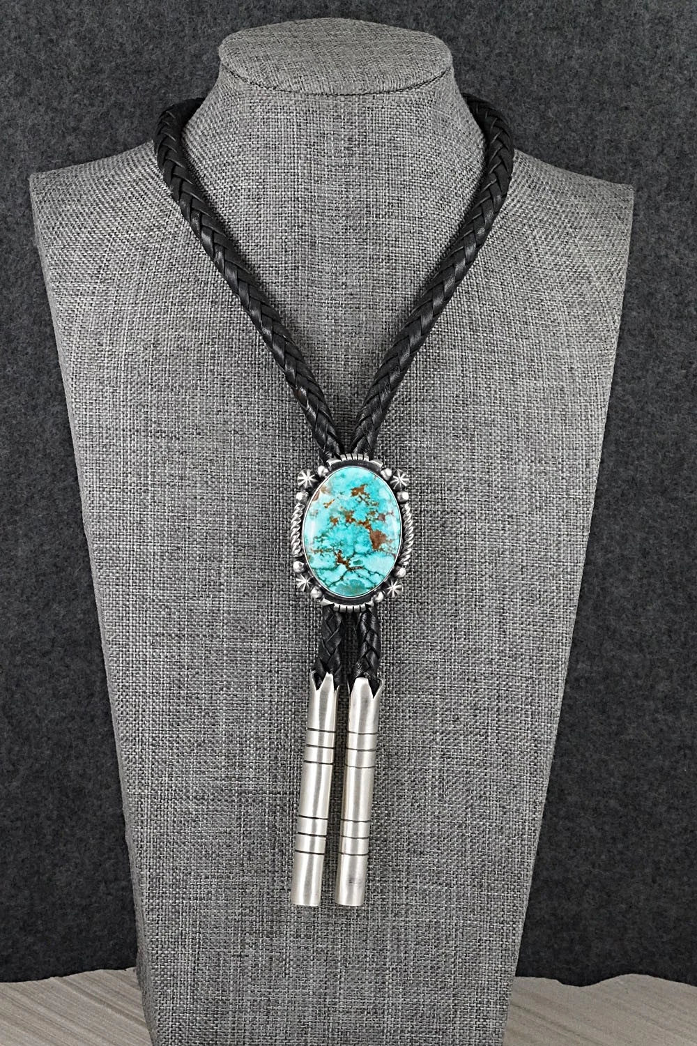 Turquoise & Sterling Silver Bolo Tie - Bob Becenti