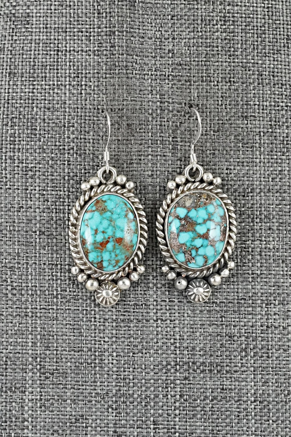 Turquoise & Sterling Silver Necklace and Earrings Set - Rosita Calladitto