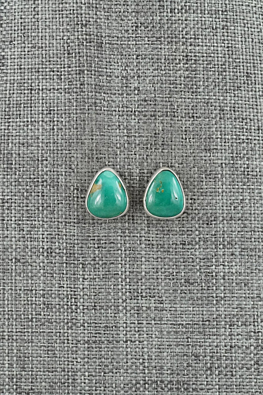Turquoise & Sterling Silver Earrings - Rosemary Saunders