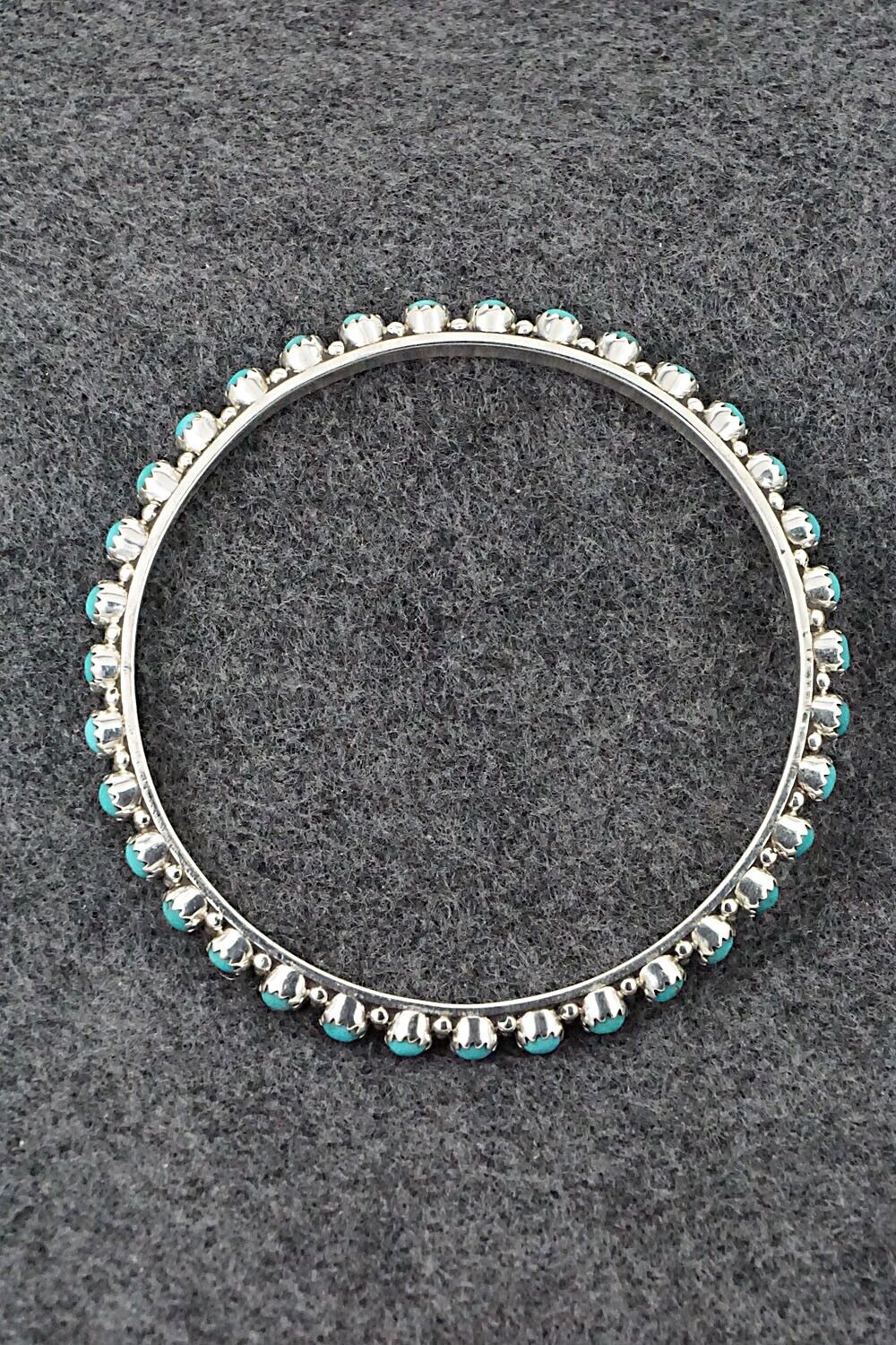 Turquoise & Sterling Silver Bangle - Gaynell Parker