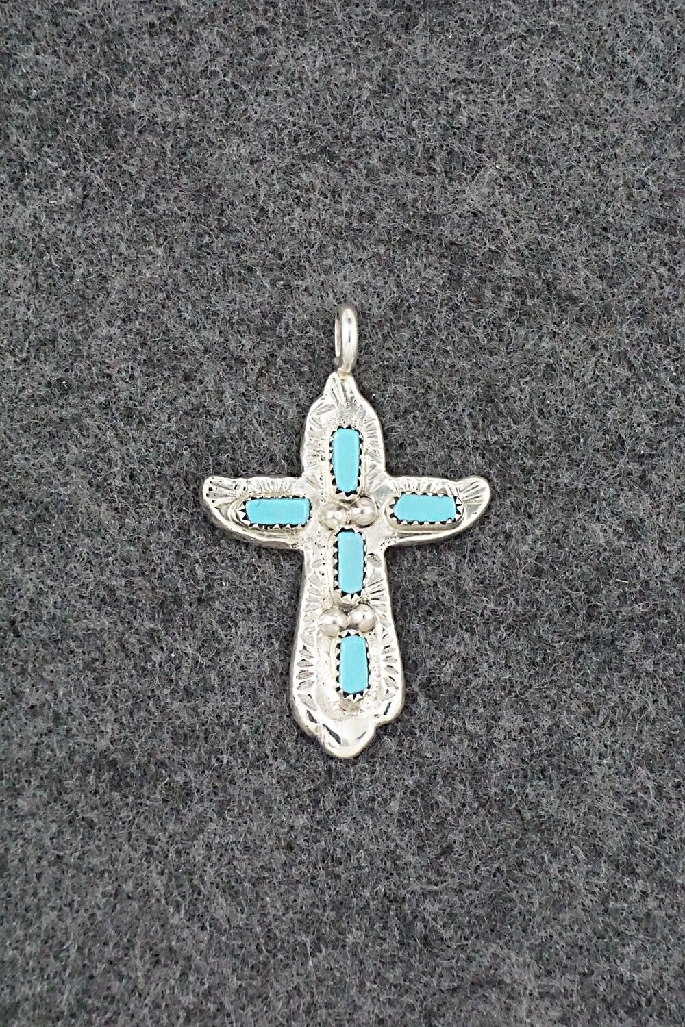 Turquoise & Sterling Silver Pendant - Verona Quam