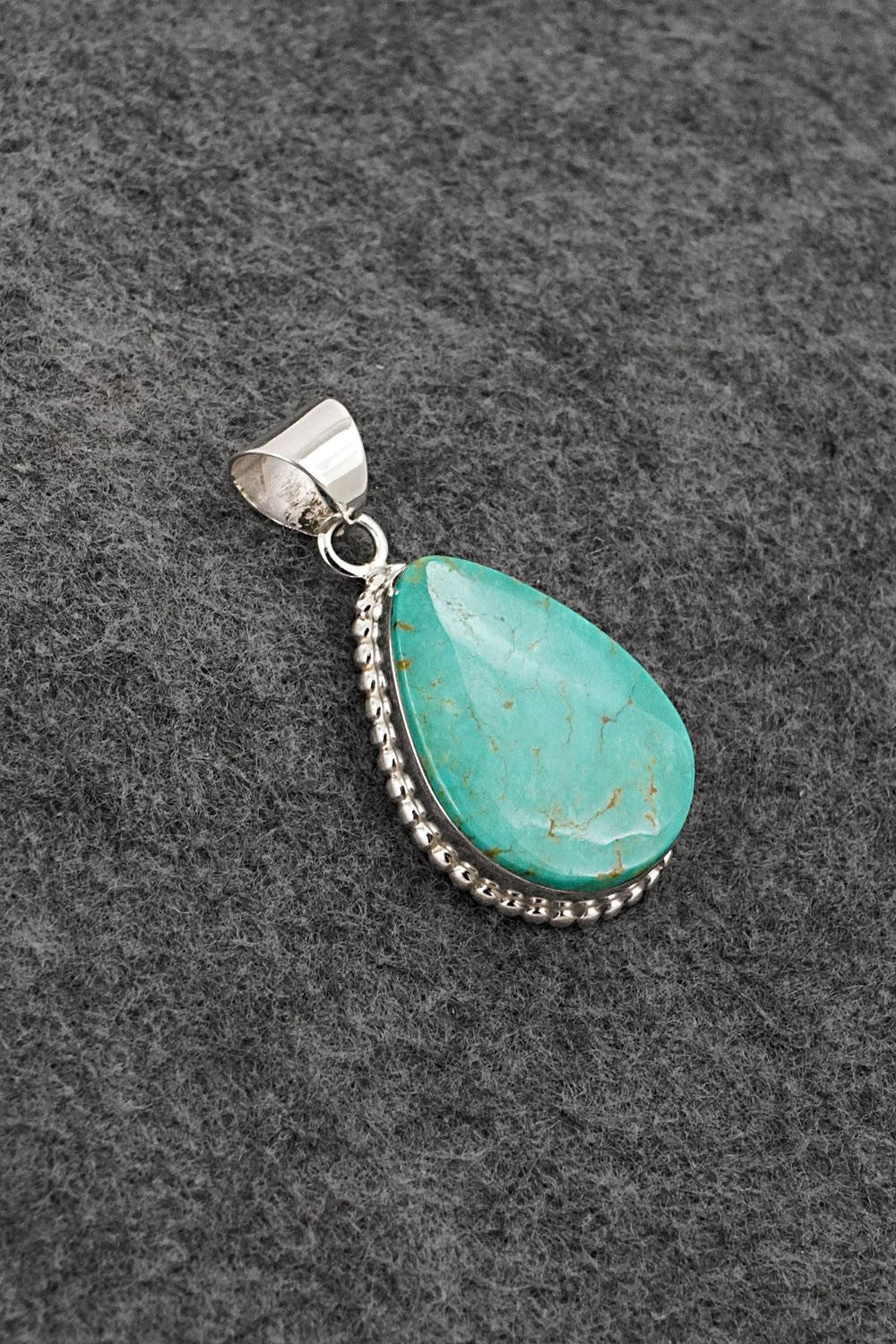 Turquoise & Sterling Silver Pendant - Larry Castillo