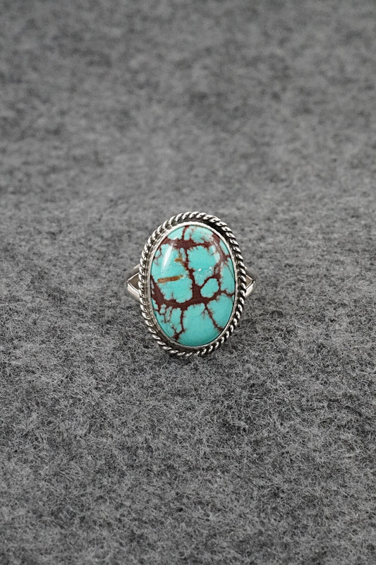 Turquoise & Sterling Silver Ring - Eugene Gruber - Size 8