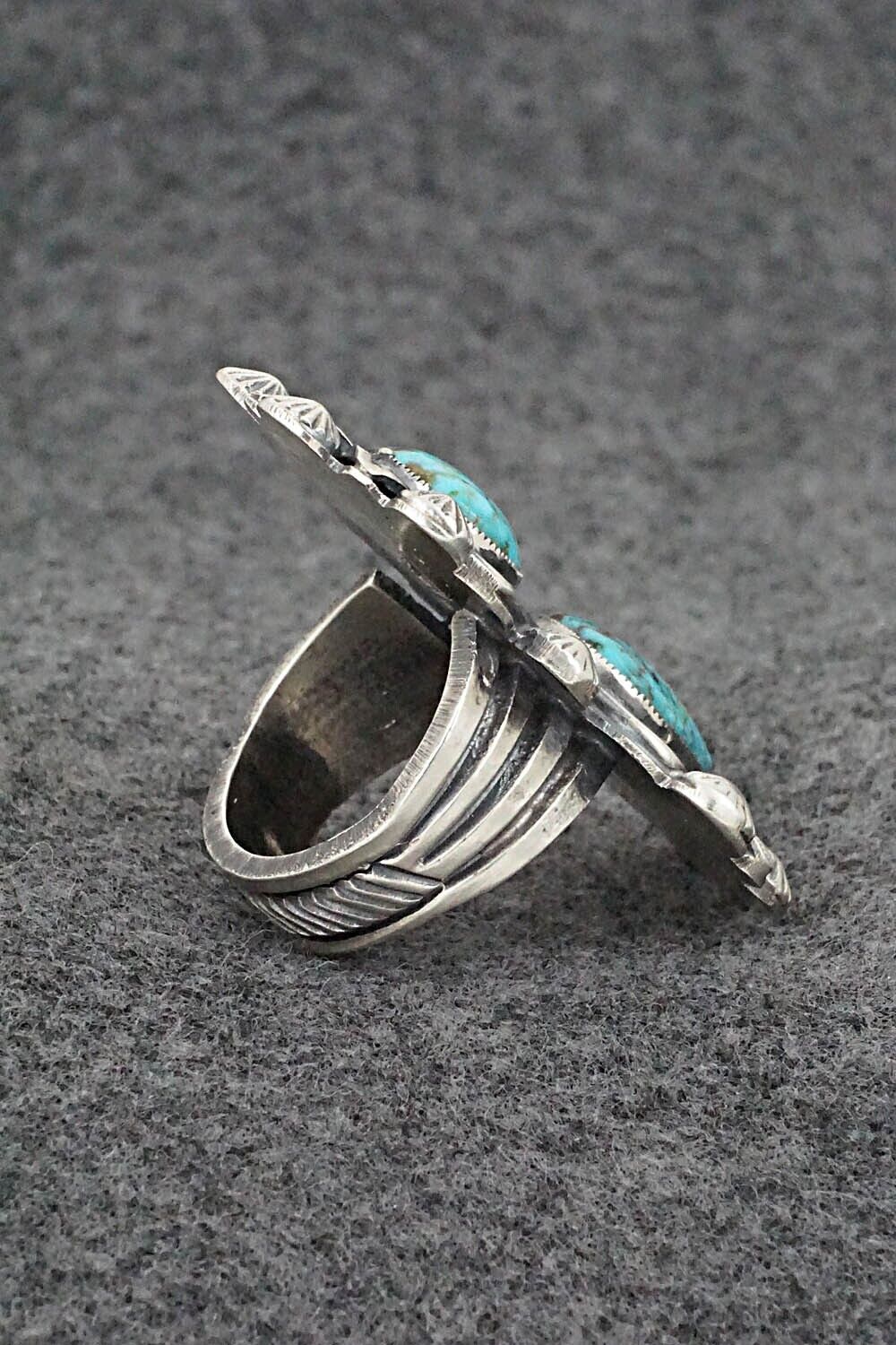Turquoise & Sterling Silver Ring - Dexter Martinez - Size 8