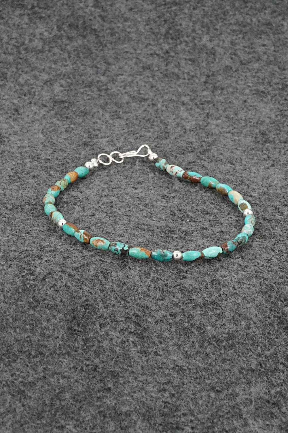Turquoise & Sterling Silver Bracelet - Doreen Jake