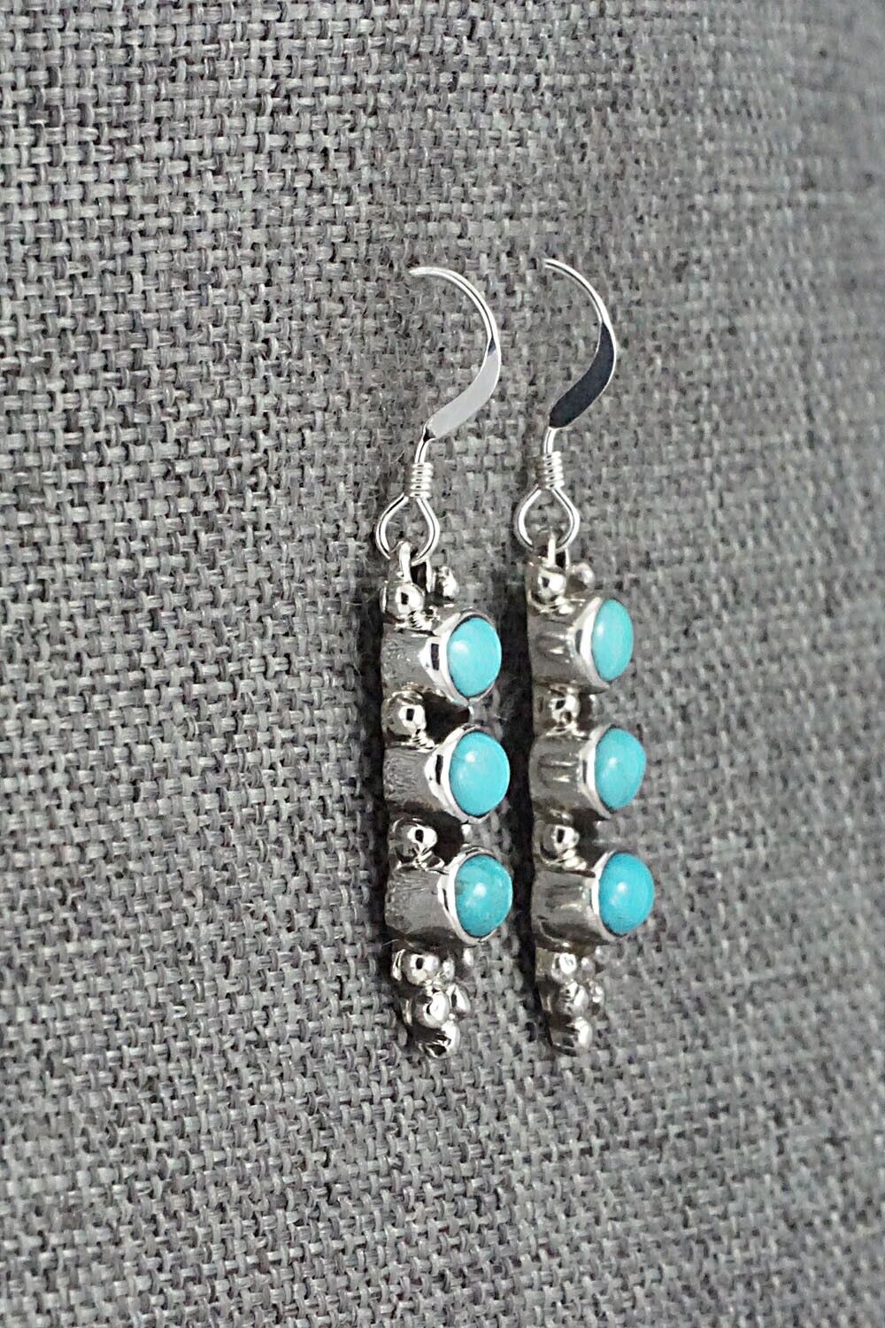 Turquoise & Sterling Silver Earrings - Gary Shorty