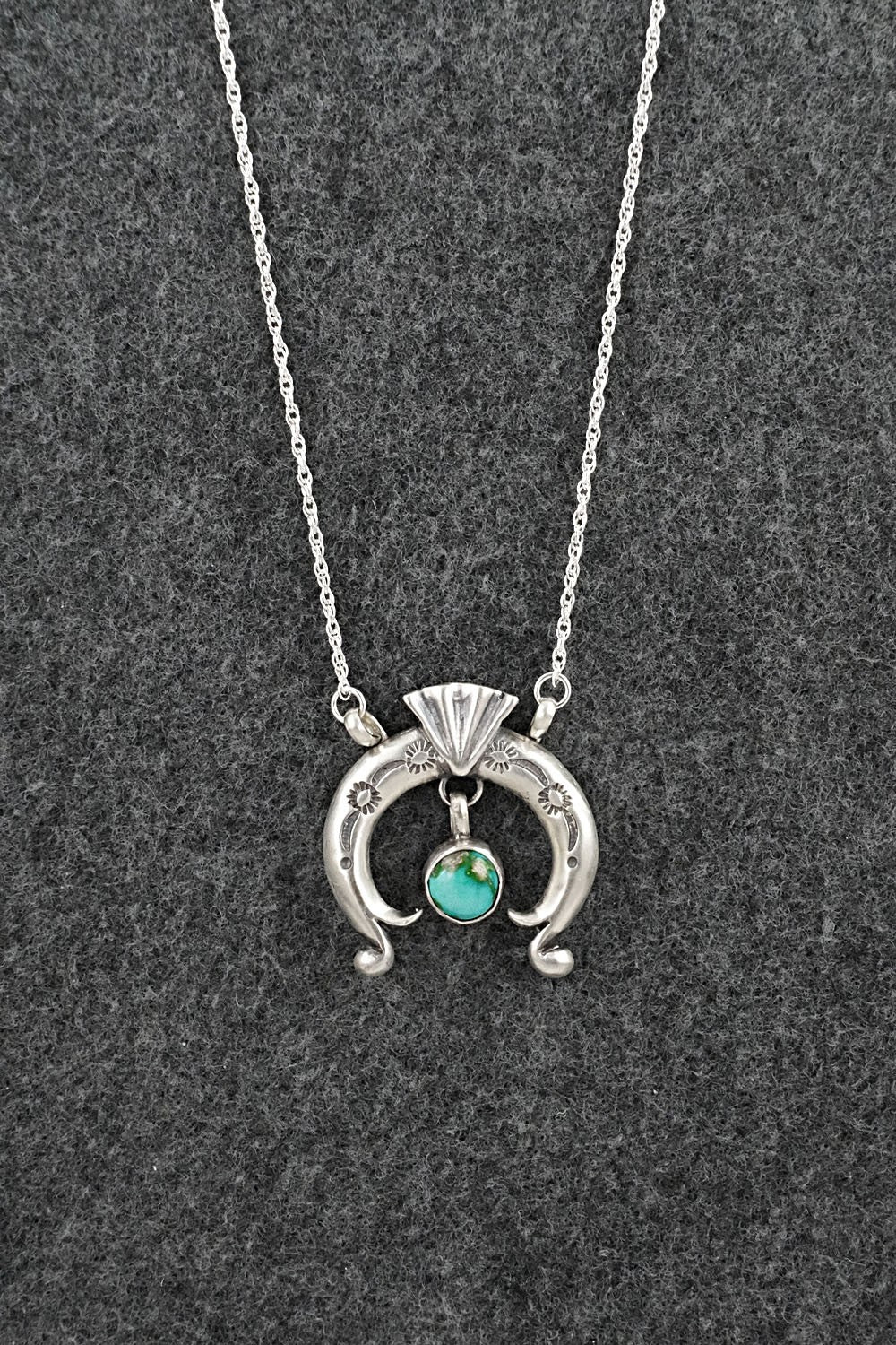 Turquoise & Sterling Silver Necklace - Gary Shorty