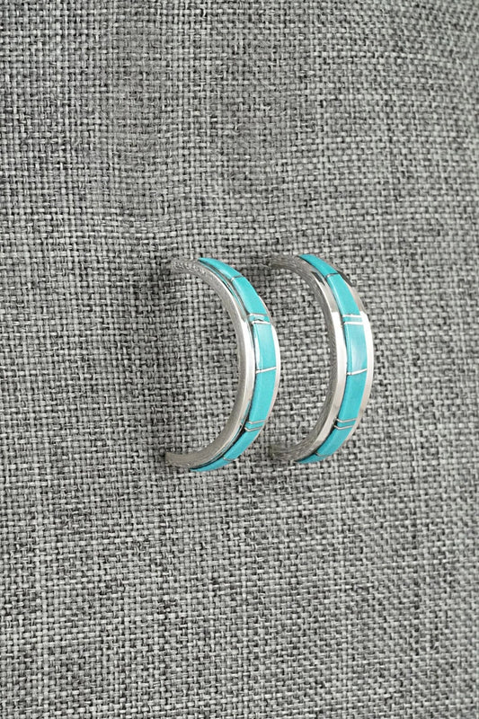 Turquoise & Sterling Silver Earrings - Wilbert Muskett Jr.