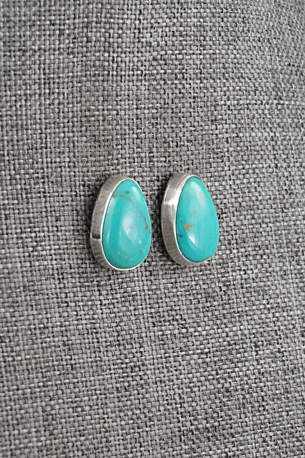 Turquoise & Sterling Silver Earrings - Rosemary Saunders