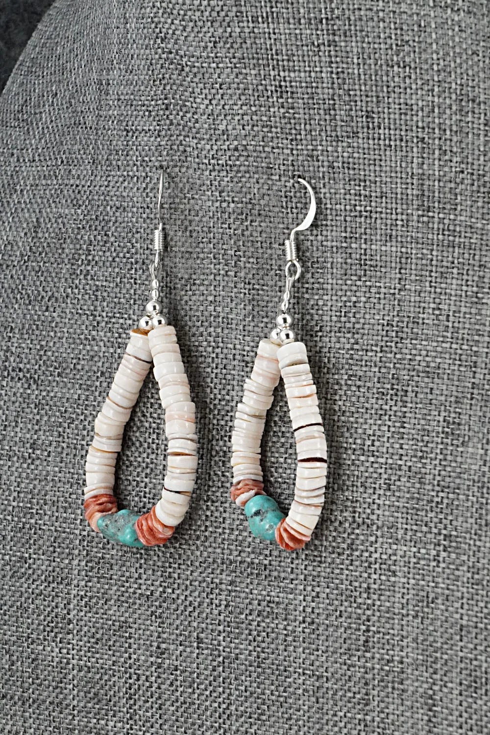 Spiny Oyster, Turquoise & Sterling Silver Necklace Set - Erika Brown