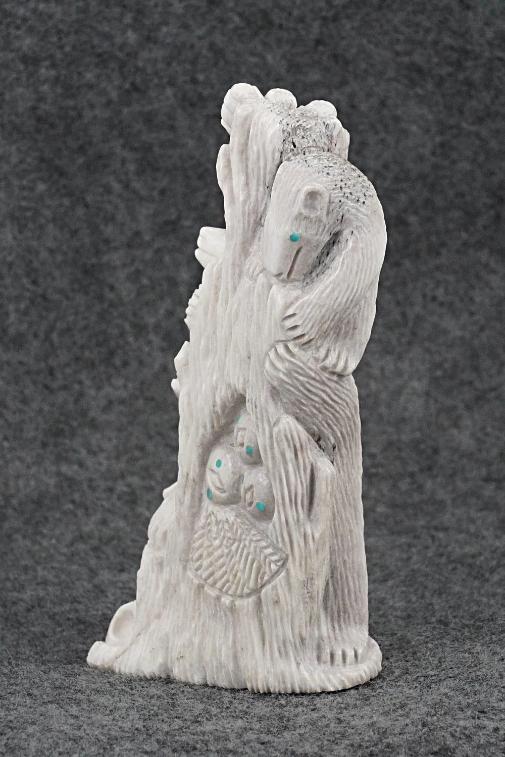 Bears and Owls Zuni Fetish Carving - Destry Siutza