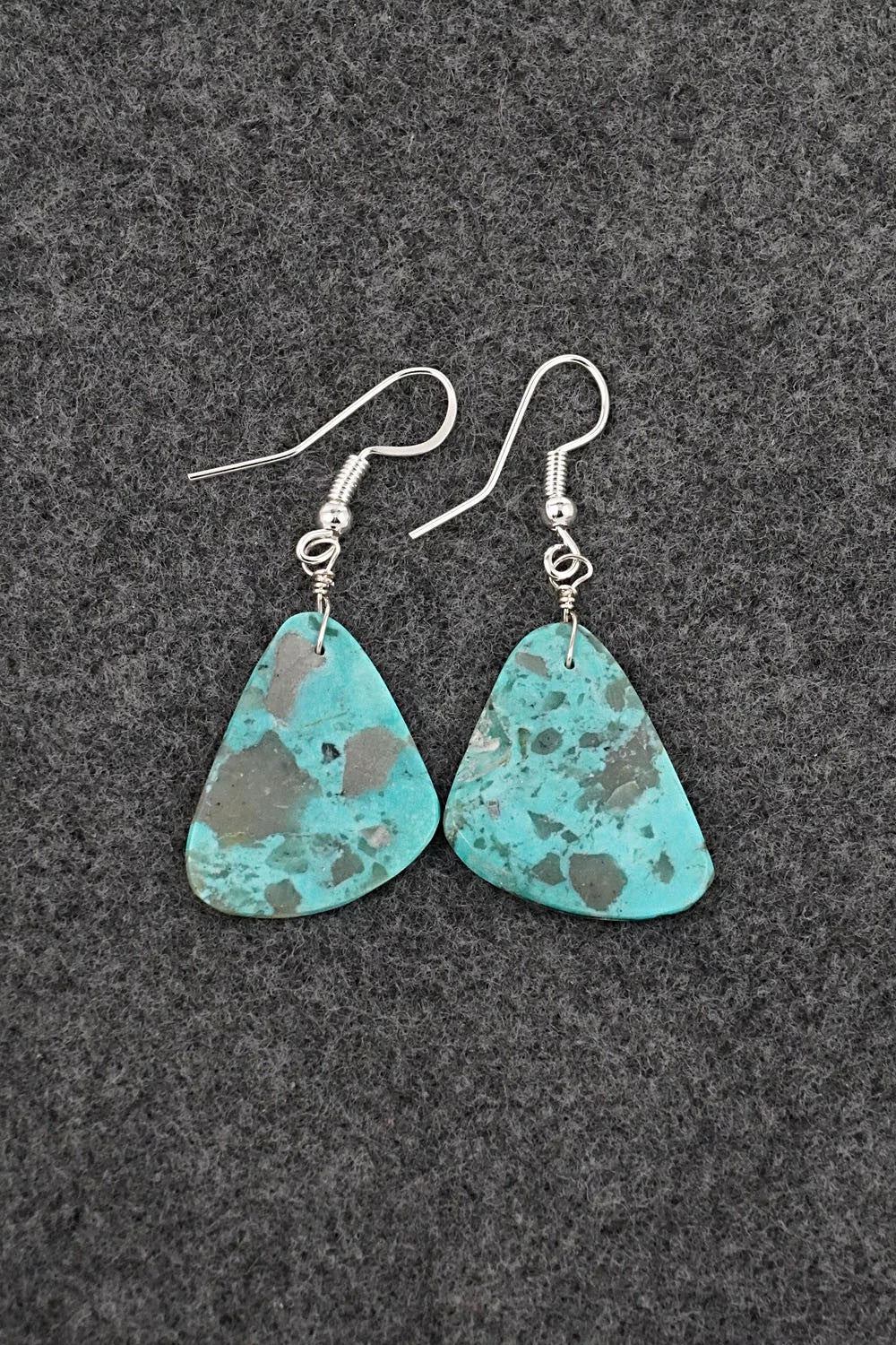 Turquoise & Sterling Silver Earrings - Louise Pete