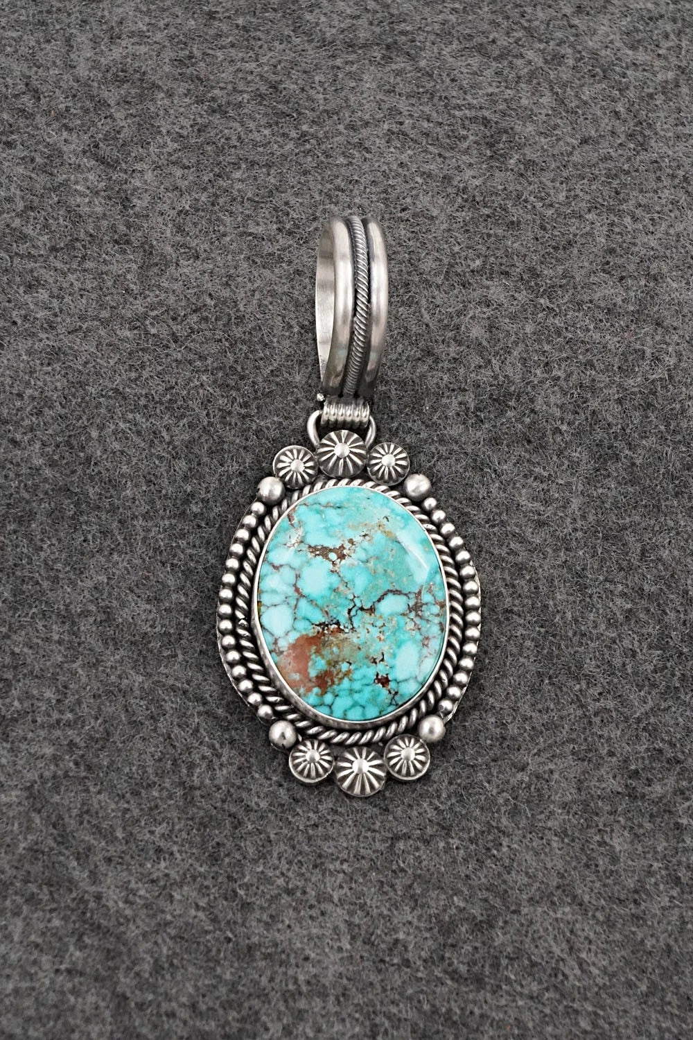 Turquoise & Sterling Silver Pendant - Michael Calladitto