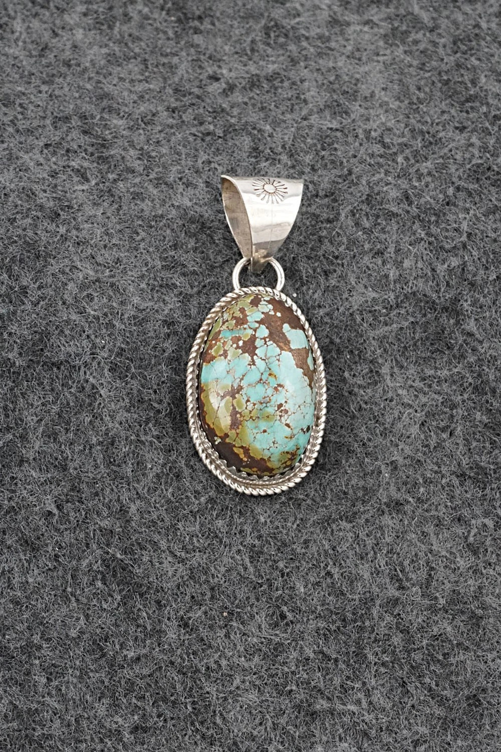 Turquoise & Sterling Silver Pendant - Ernest Hawthorne