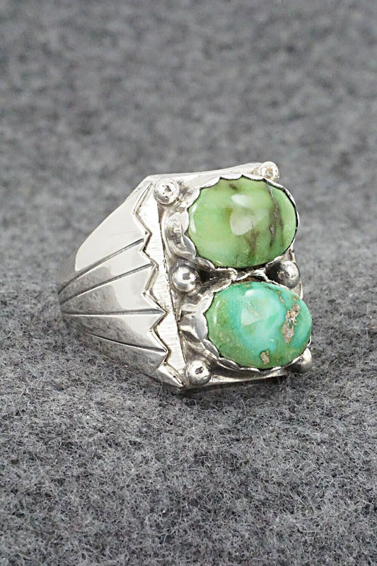 Turquoise & Sterling Silver Ring - Sam Arviso - Size 12