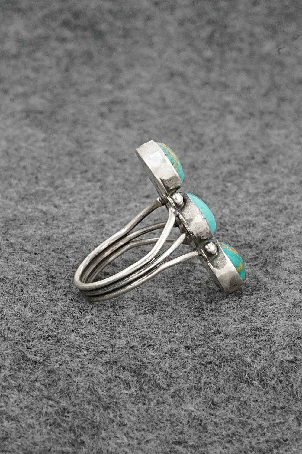 Turquoise & Sterling Silver Ring - Verley Betone - Size 10