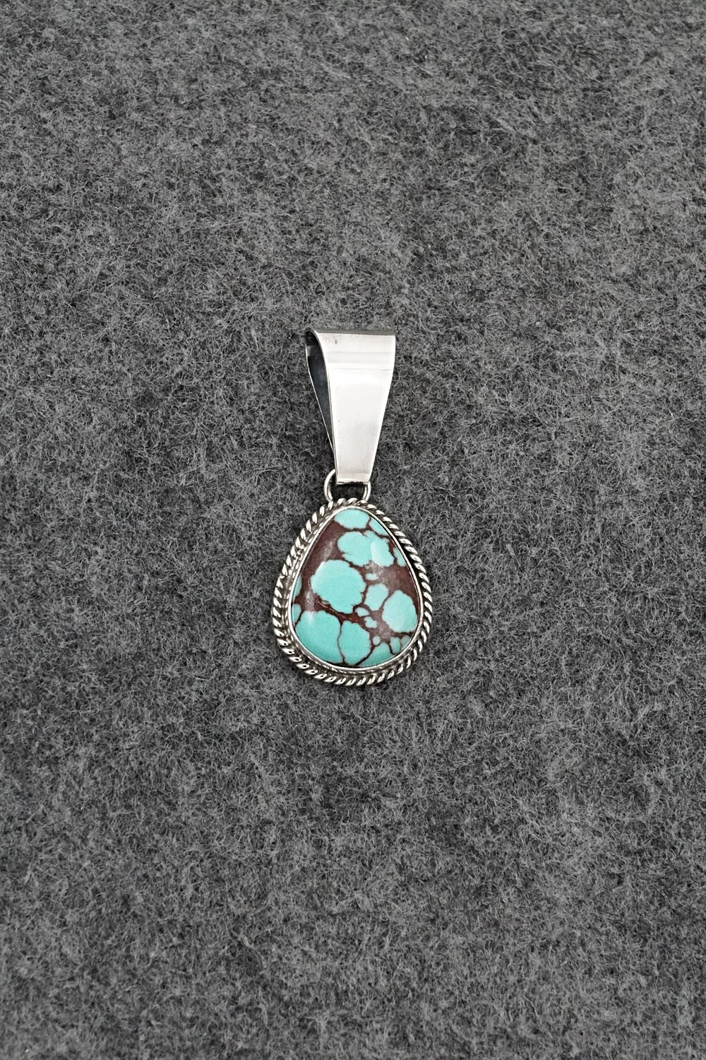 Turquoise & Sterling Silver Pendant - Eugene Gruber