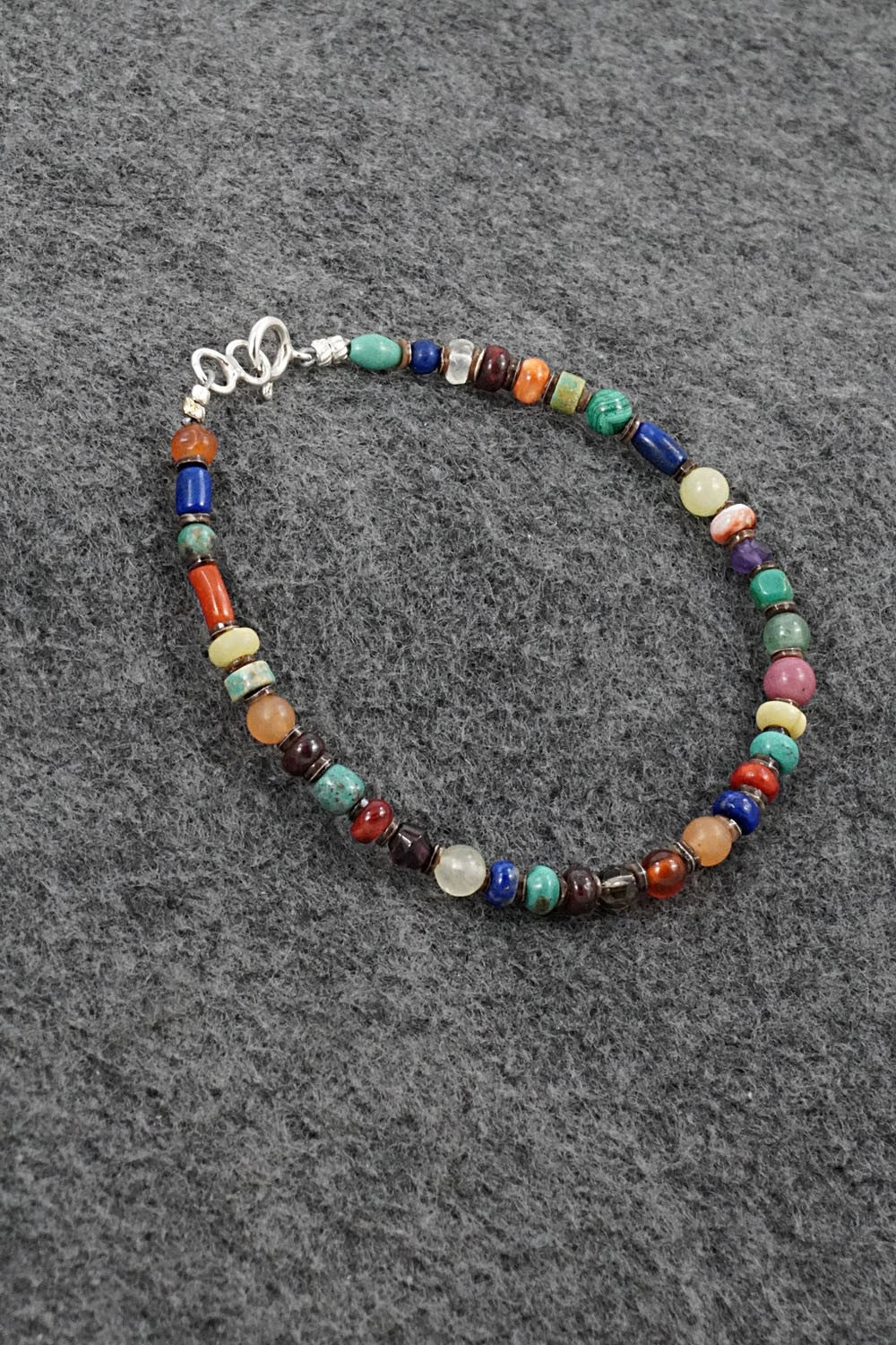 Multi-Stone & Sterling Silver Bracelet - Helen Tsosie