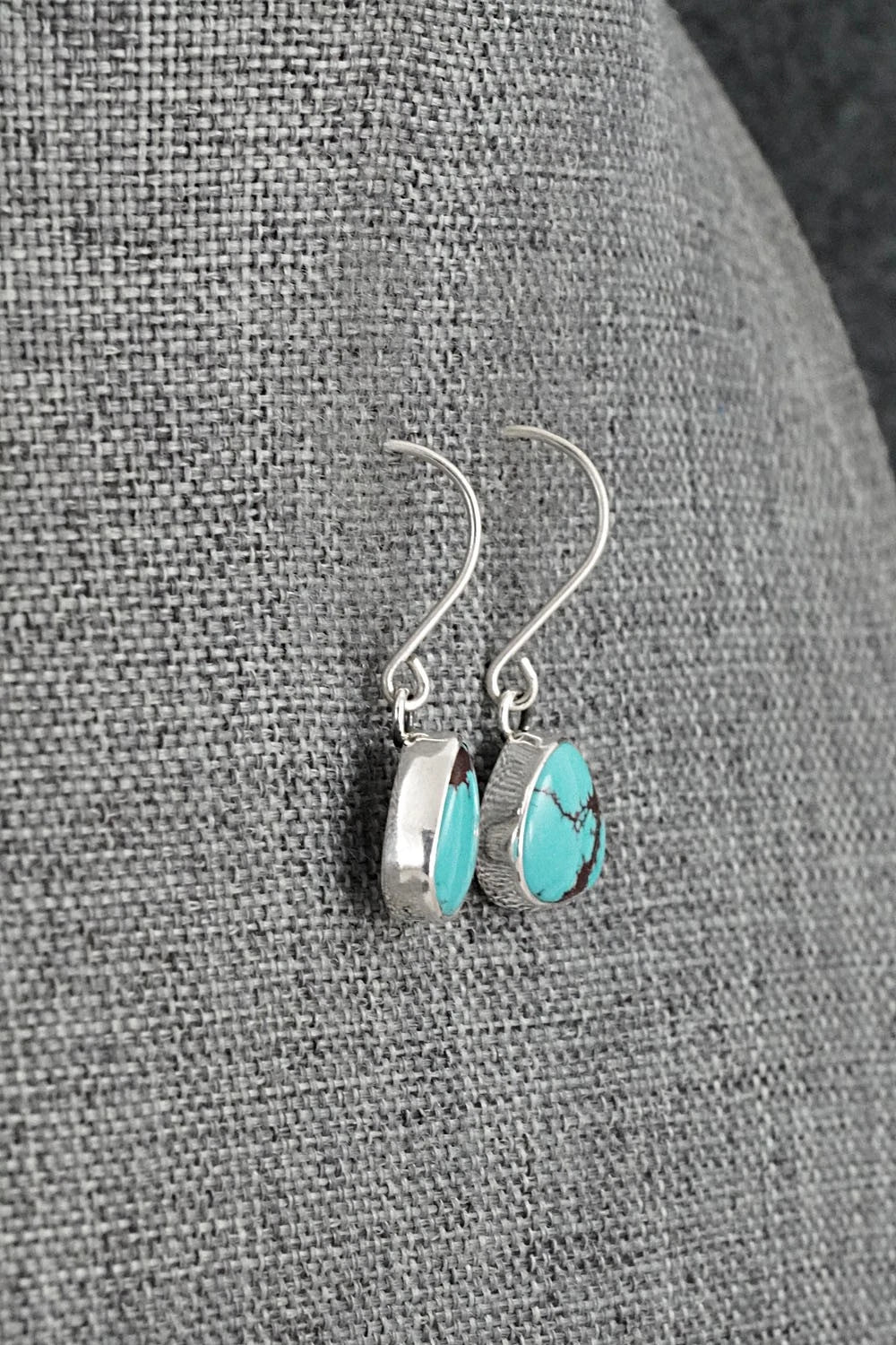 Turquoise & Sterling Silver Earrings - Eugene Gruber