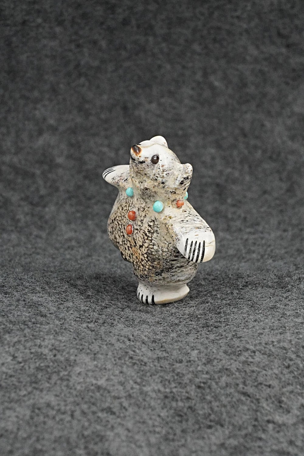 Dancing Bear Zuni Fetish Carving - Claudia Peina