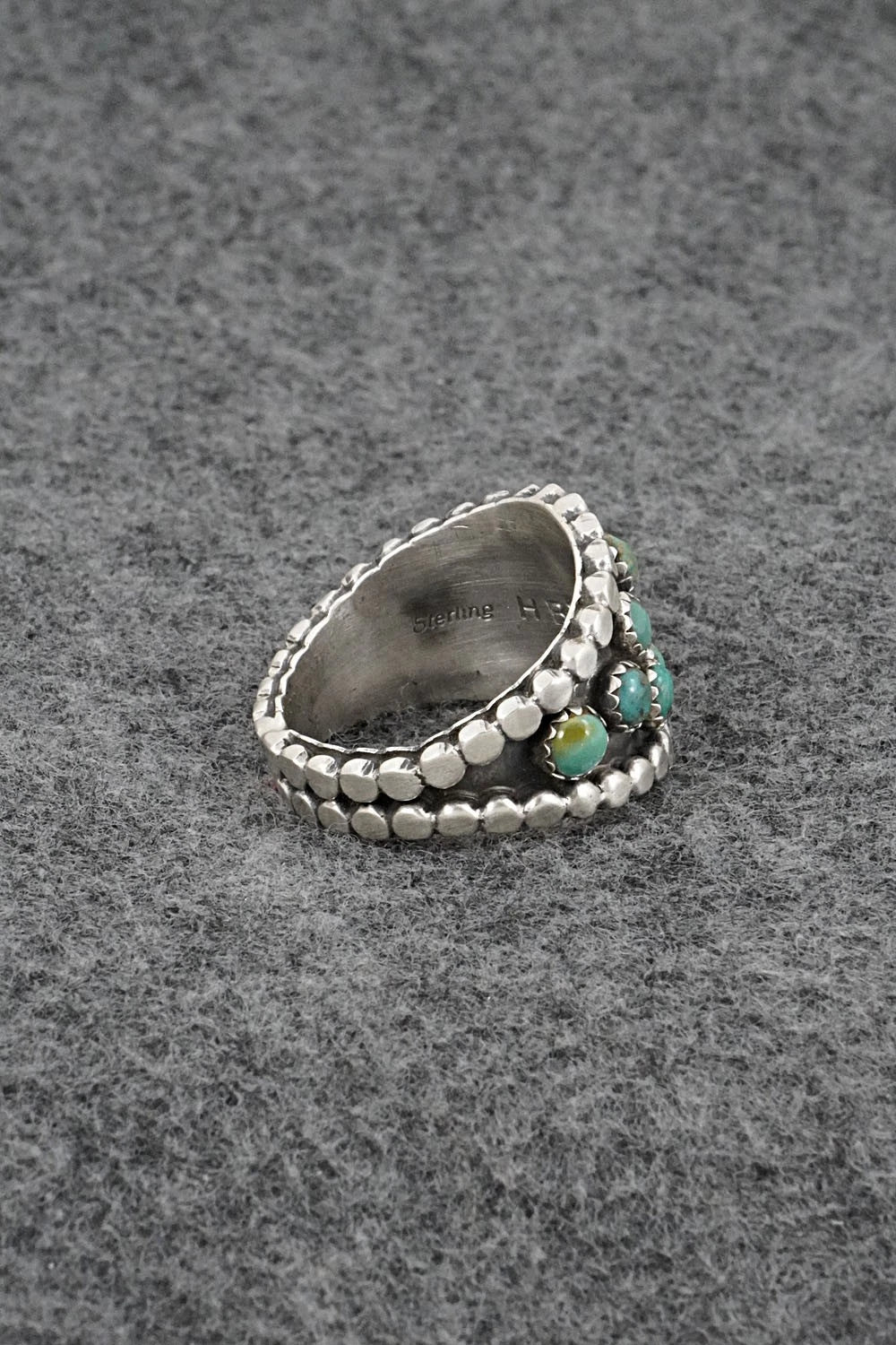 Turquoise & Sterling Silver Ring - Harry B. Yazzie - Size 10