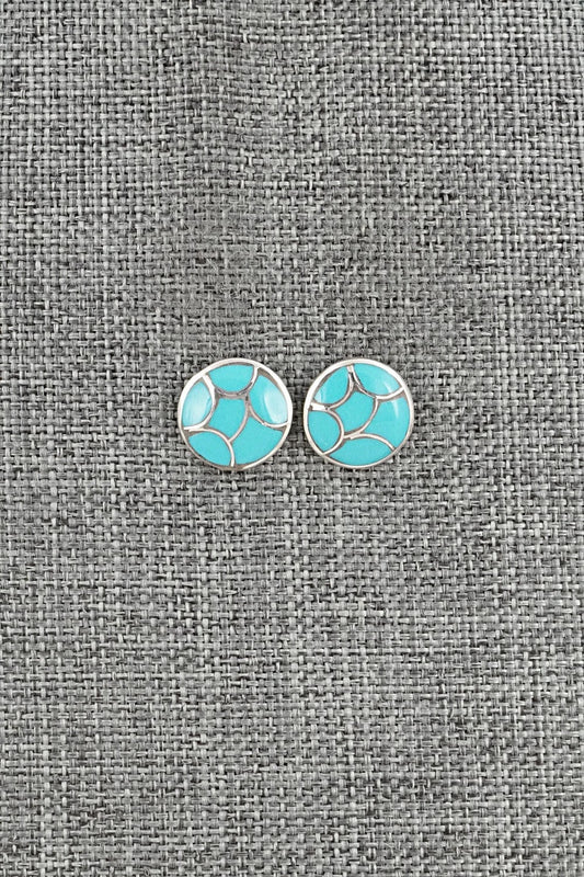 Turquoise & Sterling Silver Earrings - Orena Leekya