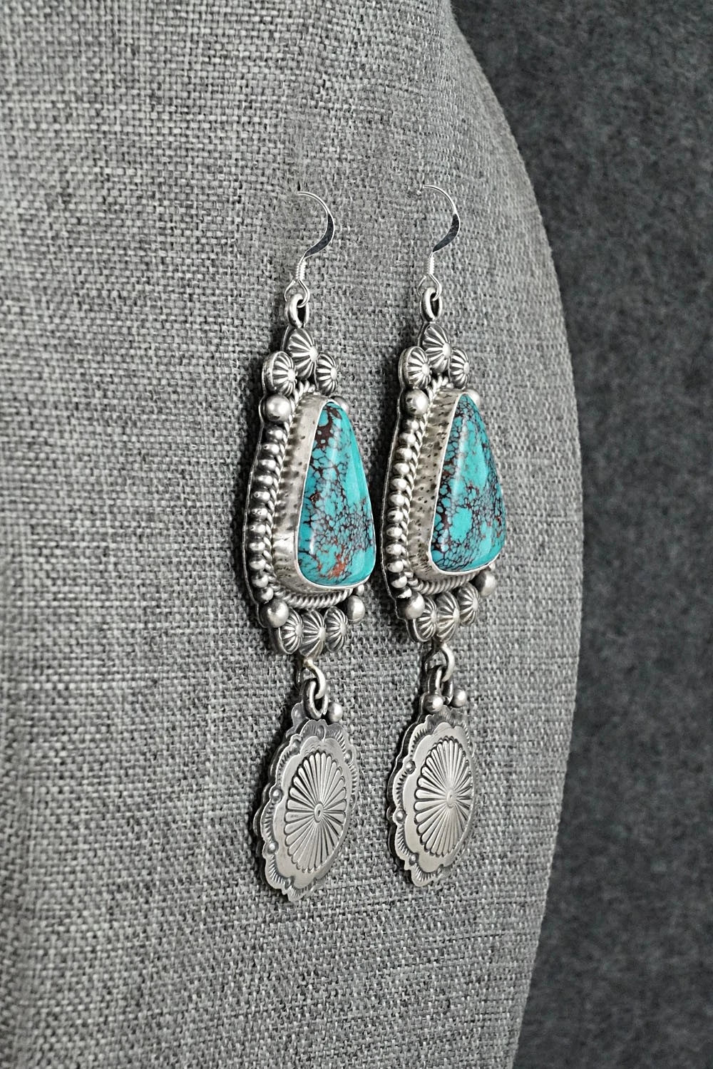 Turquoise & Sterling Silver Earrings - Michael Calladitto