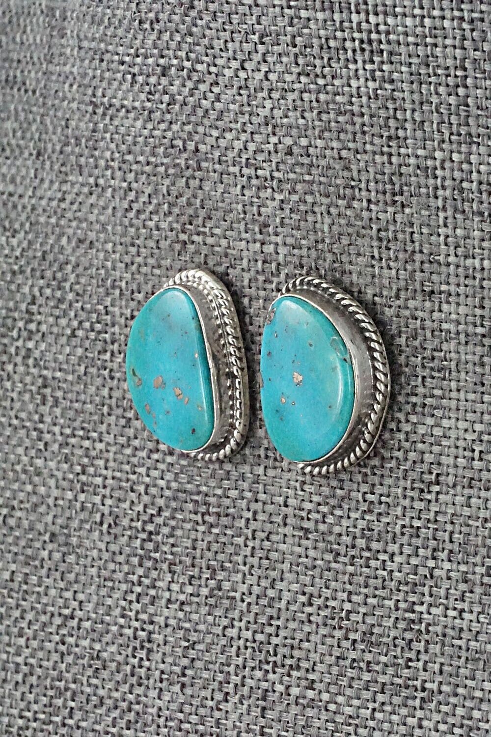 Turquoise & Sterling Silver Earrings - Sharon McCarthy