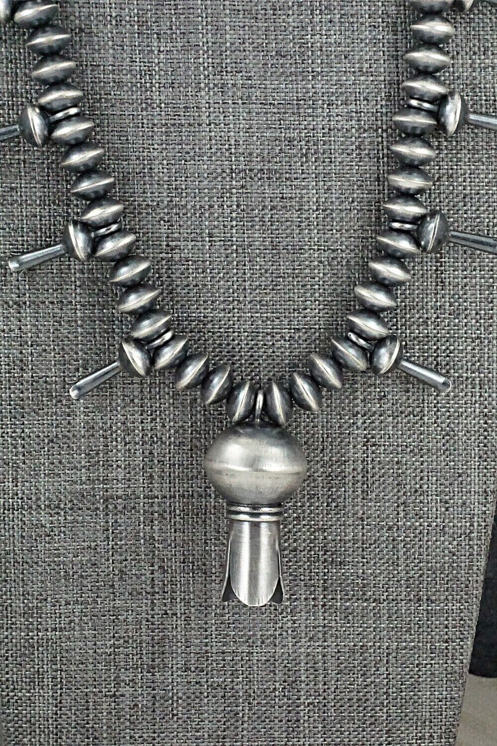 Sterling Silver Navajo Pearl Necklace 22" - Preston Haley