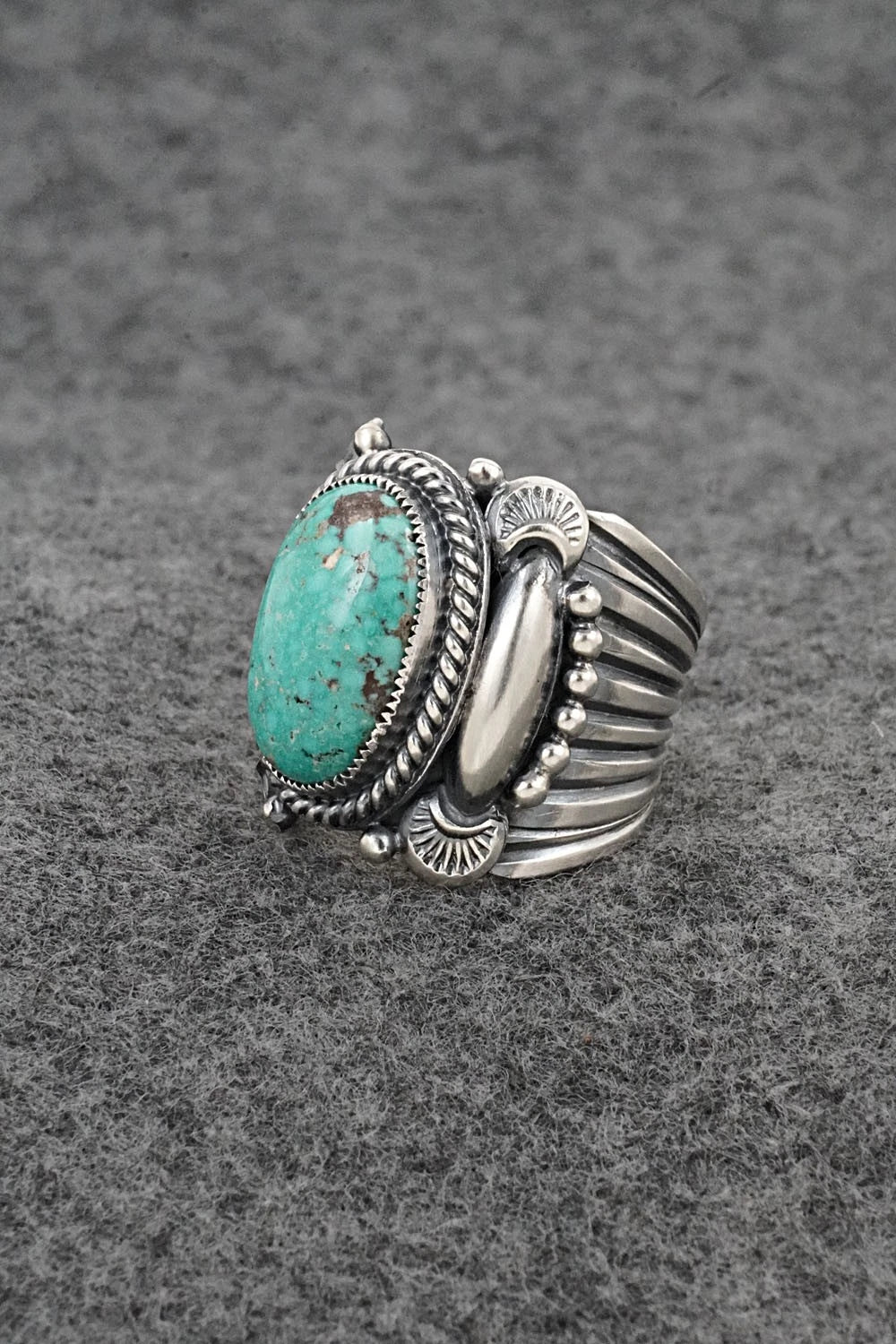 Turquoise & Sterling Silver Ring - Delbert Gordon - Size 7