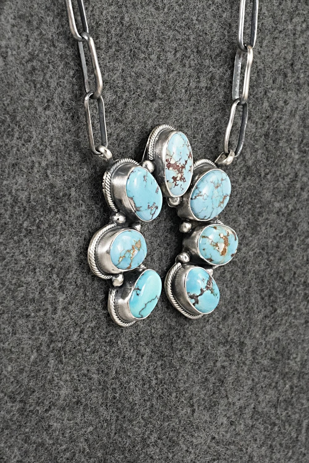Turquoise & Sterling Silver Necklace - Darrin Livingston