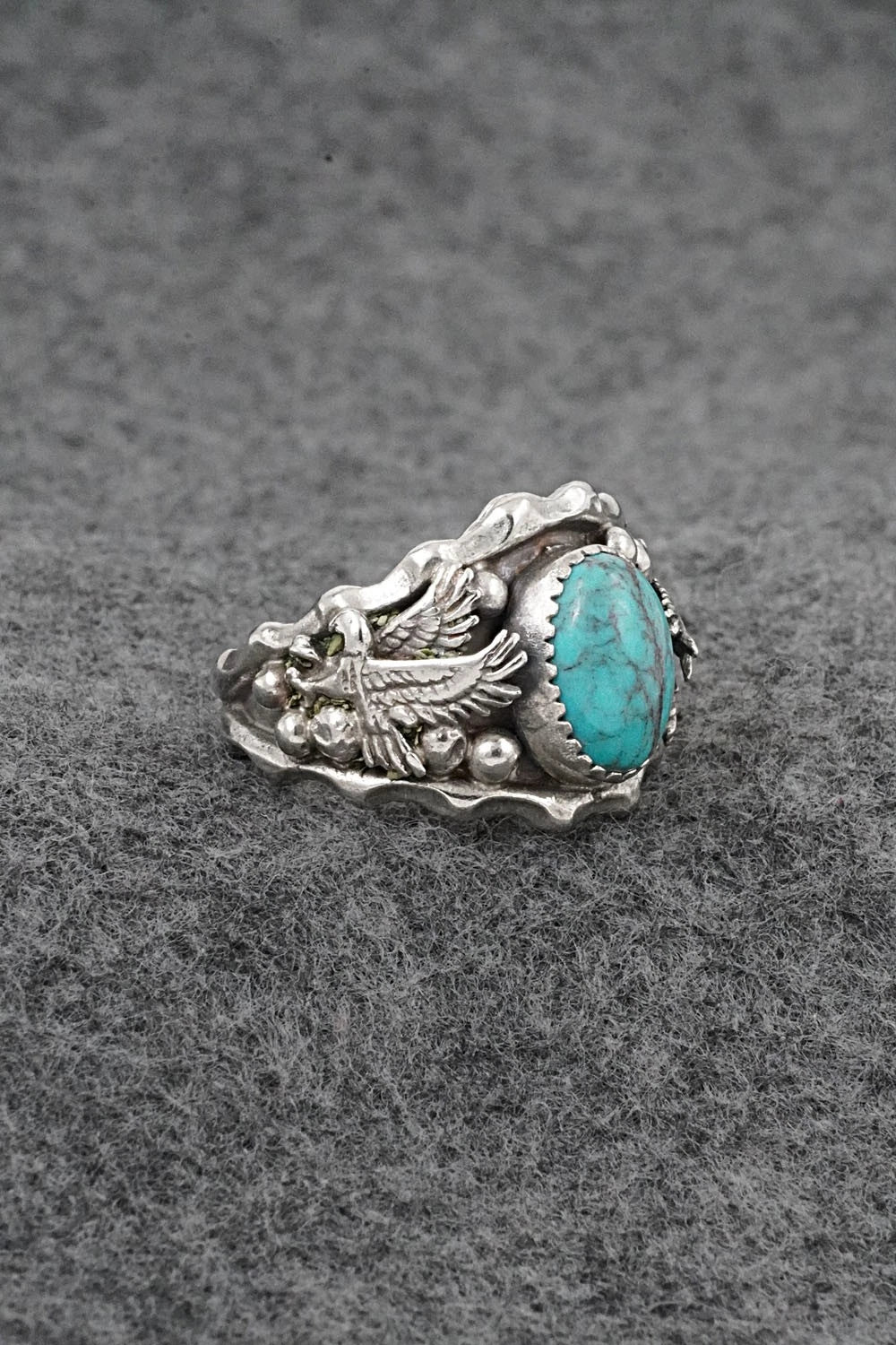 Turquoise & Sterling Silver Ring - Genevieve Francisco - Size 11