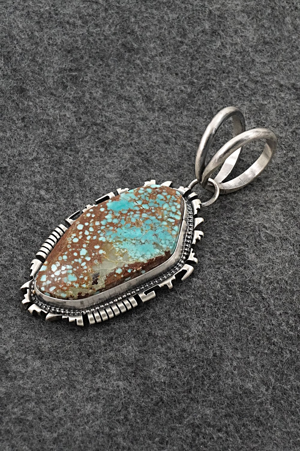 Turquoise & Sterling Silver Pendant - Randy Billy