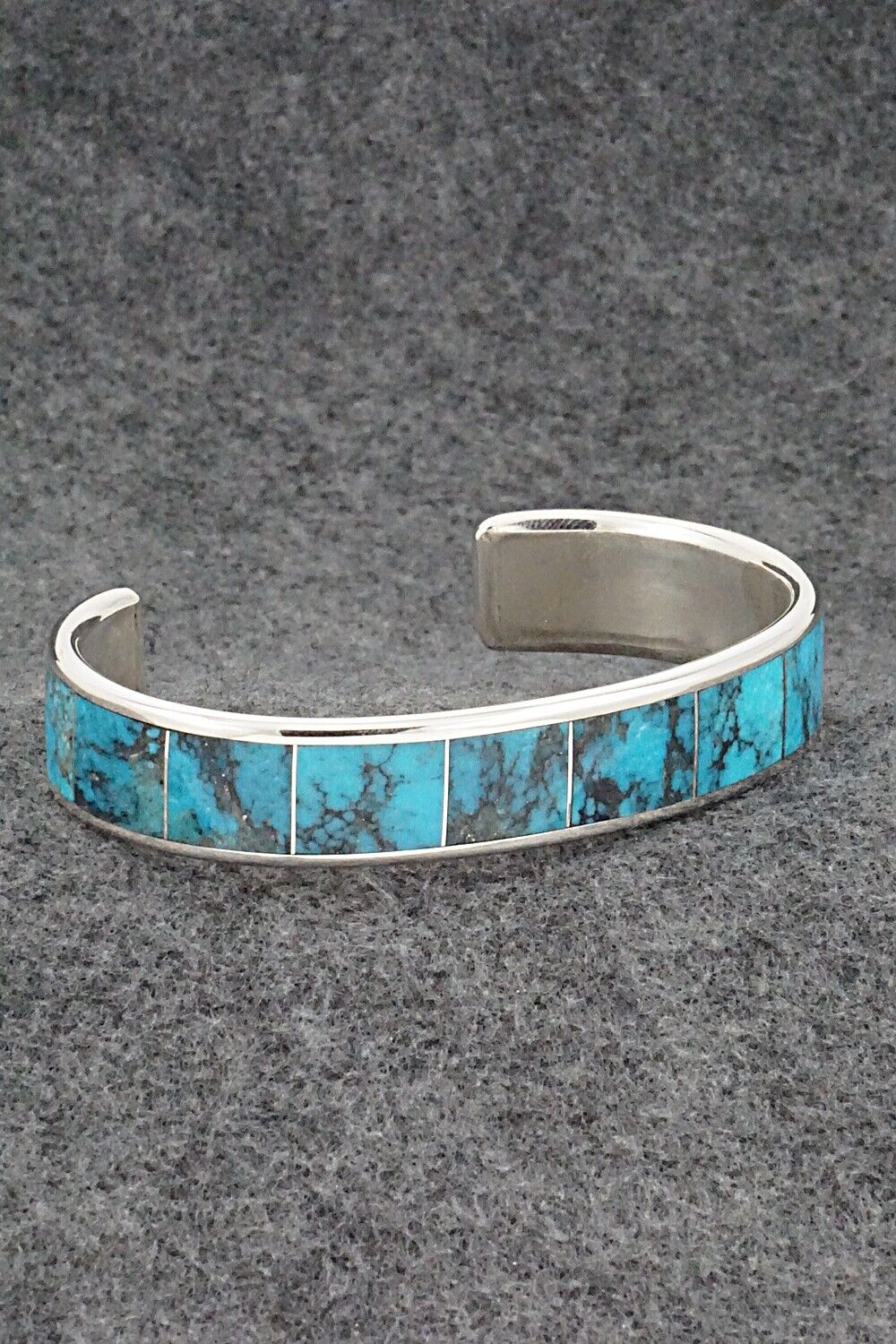 Turquoise & Sterling Silver Inlay Bracelet - Larry Loretto