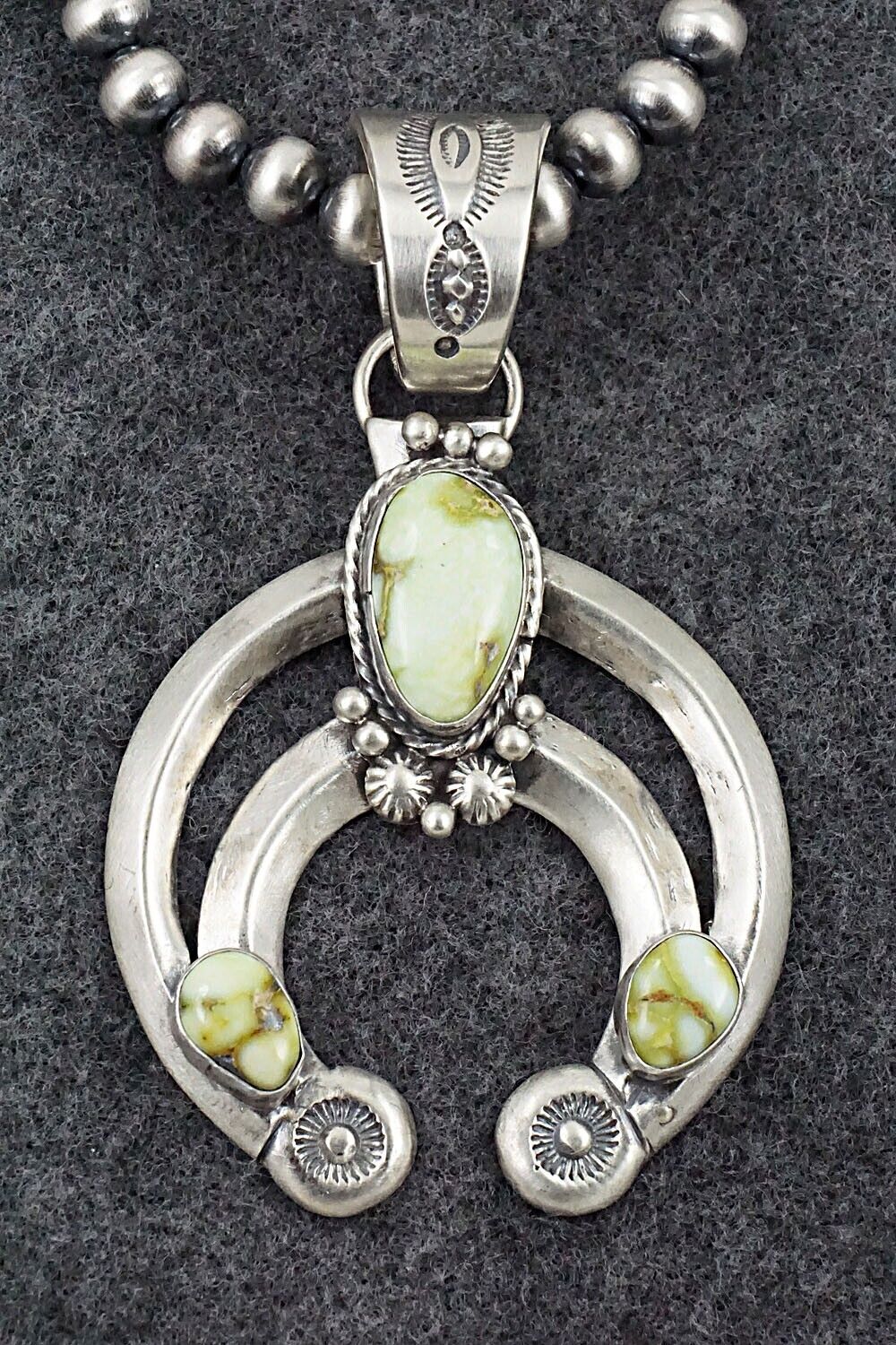 Variscite & Sterling Silver Necklace - Samuel Yellowhair