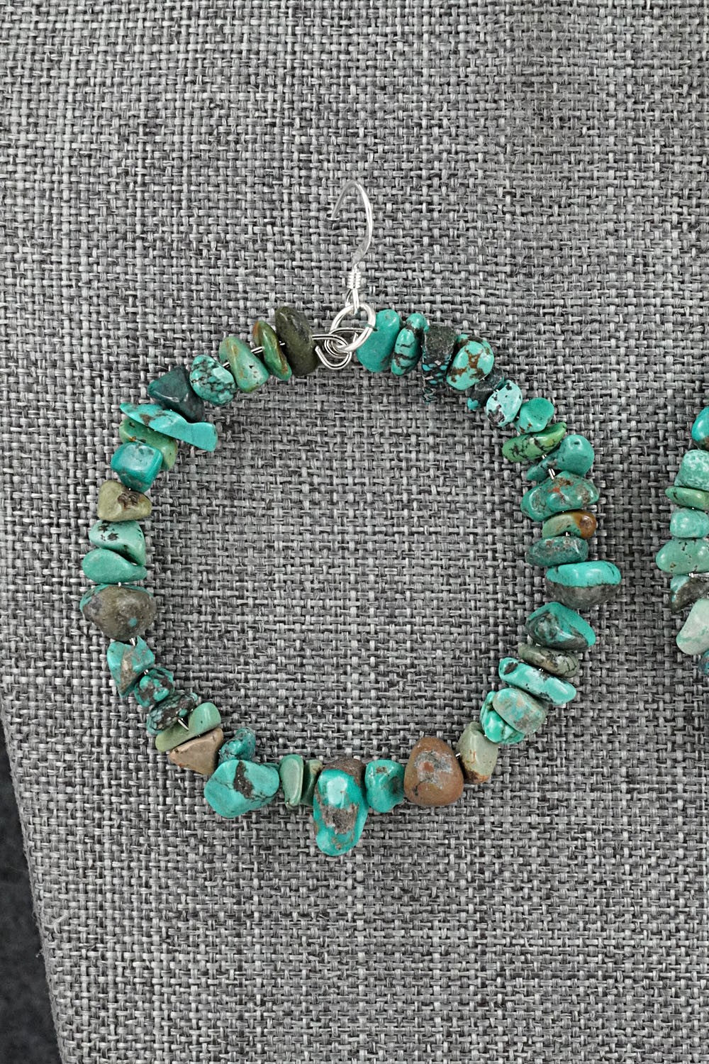 Turquoise & Sterling Silver Earrings - Doreen Jake