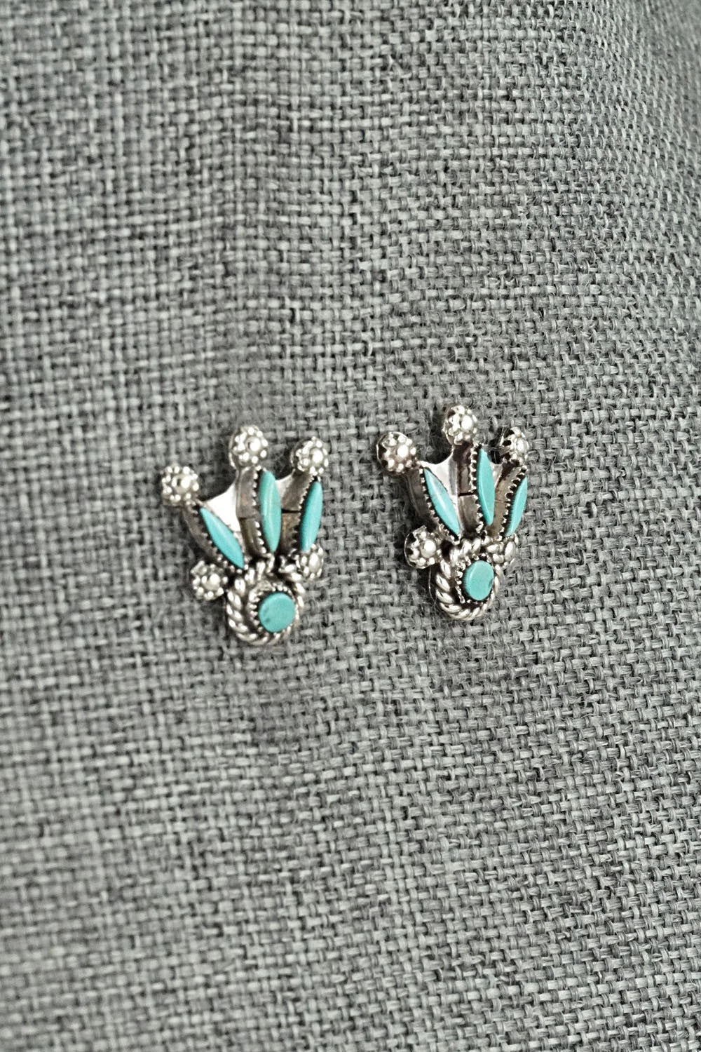 Turquoise & Sterling Silver Earrings - Merlinda Chavez
