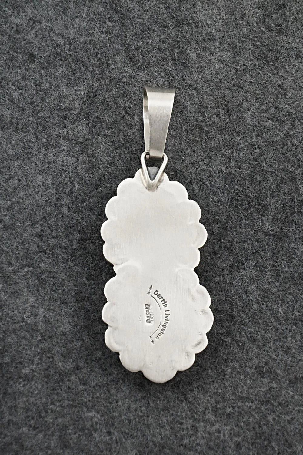 Turquoise & Sterling Silver Pendant - Darrin Livingston