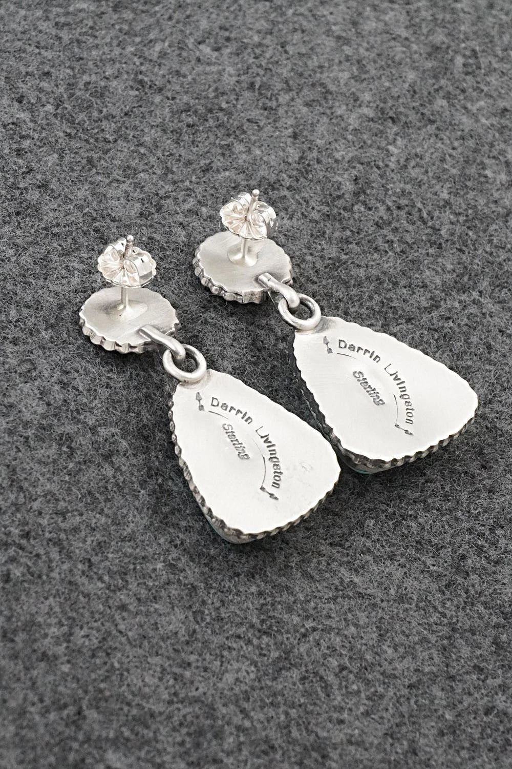 Turquoise & Sterling Silver Earrings - Darrin Livingston
