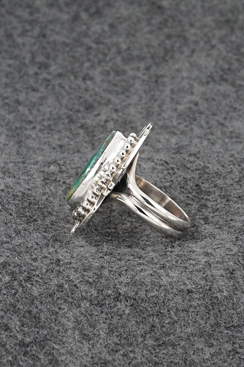 Turquoise & Sterling Silver Ring - Randy Billy - Adjustable