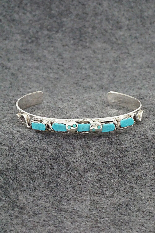 Turquoise & Sterling Silver Bracelet - Joy Calavaza