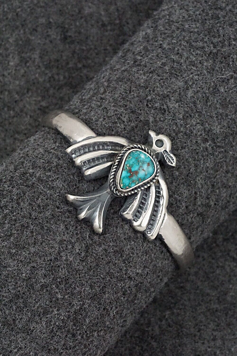 Turquoise & Sterling Silver Bracelet - Harrison Bitsue