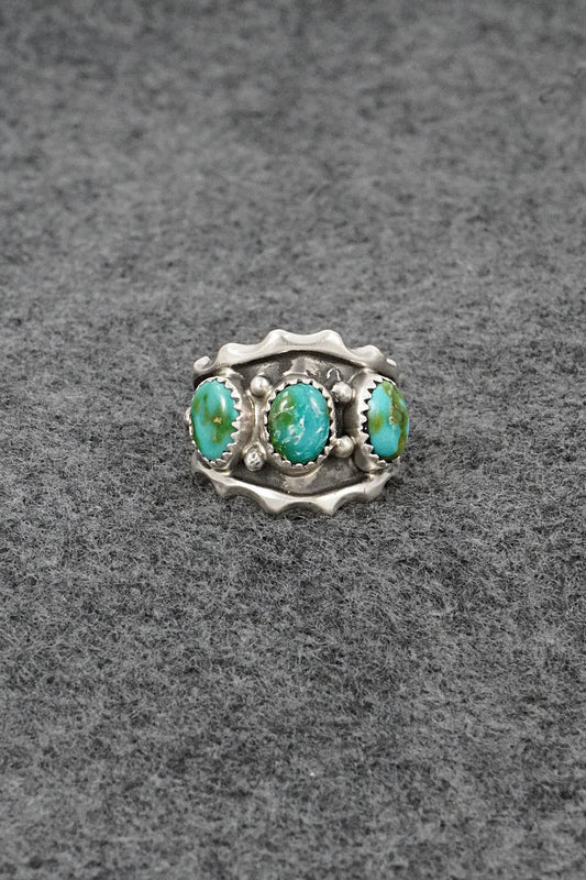 Turquoise & Sterling Silver Ring - Genevieve Francisco - Size 7