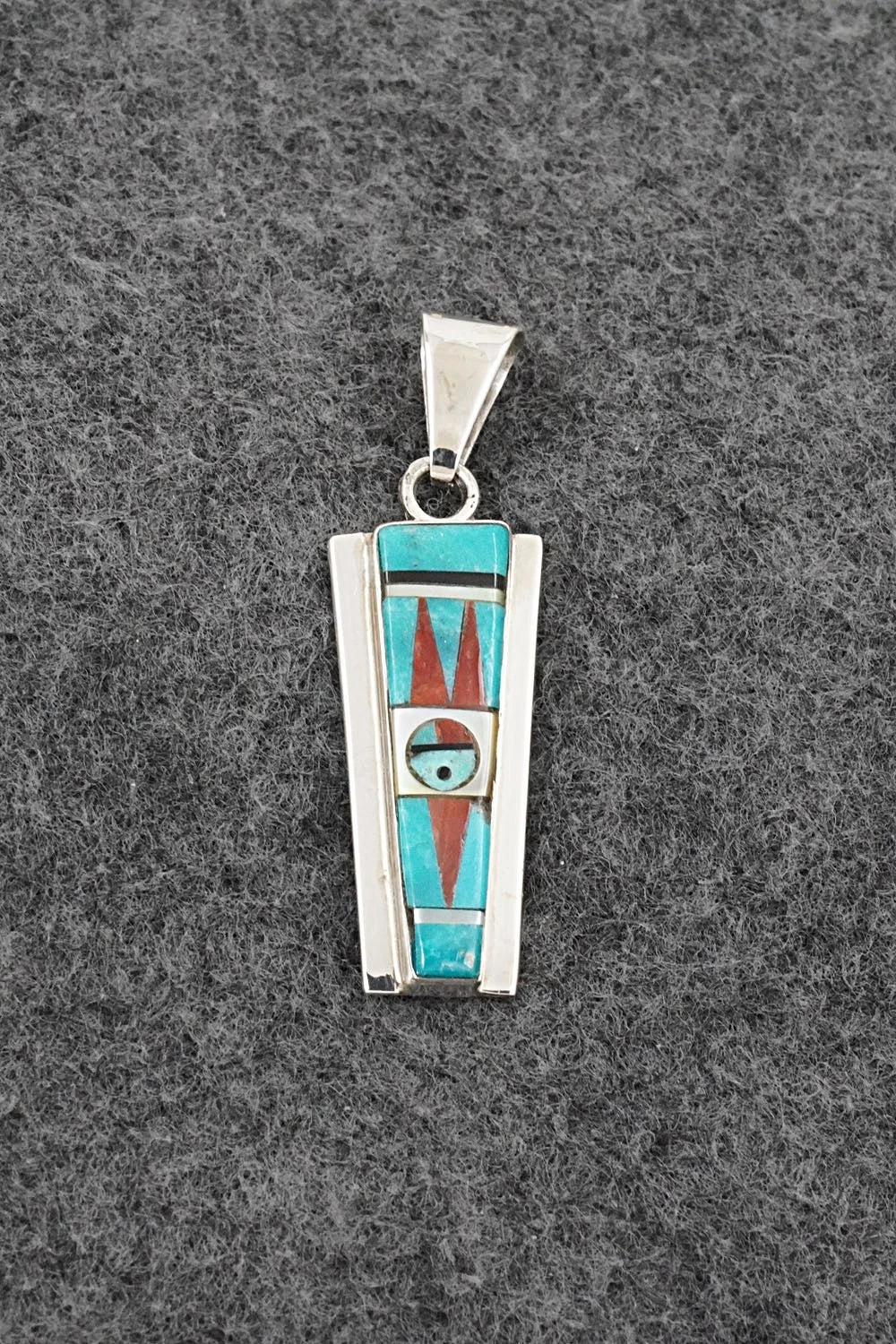 Multi Stone & Sterling Silver Pendant - Rayland Edaakie