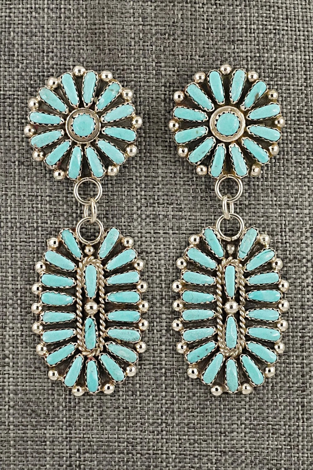 Turquoise & Sterling Silver Earrings - Philena Byjoe