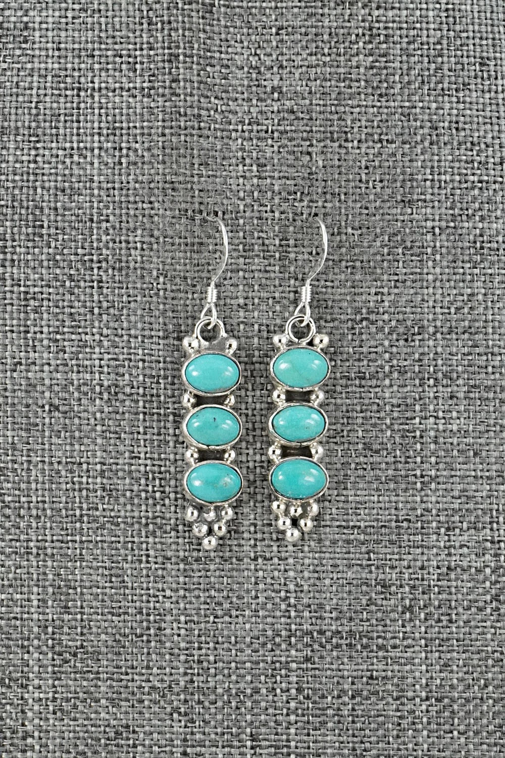 Turquoise & Sterling Silver Earrings - Gary Shorty