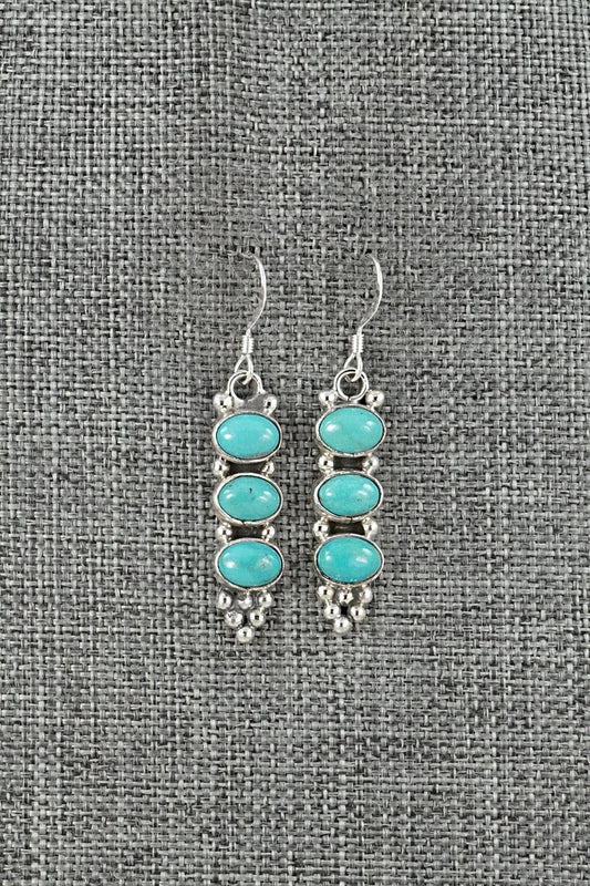Turquoise & Sterling Silver Earrings - Gary Shorty