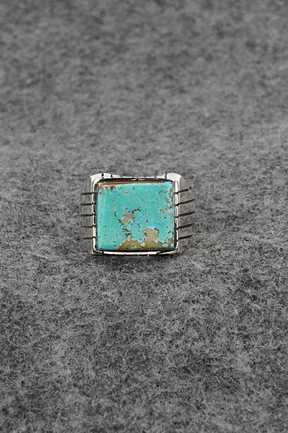 Turquoise & Sterling Silver Ring - Trevor Jack - Size 8